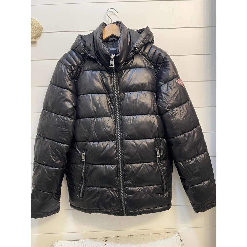 Guess Black Mid Weight Puffer Jacket- Medium ****READ**